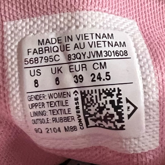 Converse Move Hi Lotus Pink/Blk/White US8 UK6 EUR39 Sold Out! BNIB - Picture 4 of 4